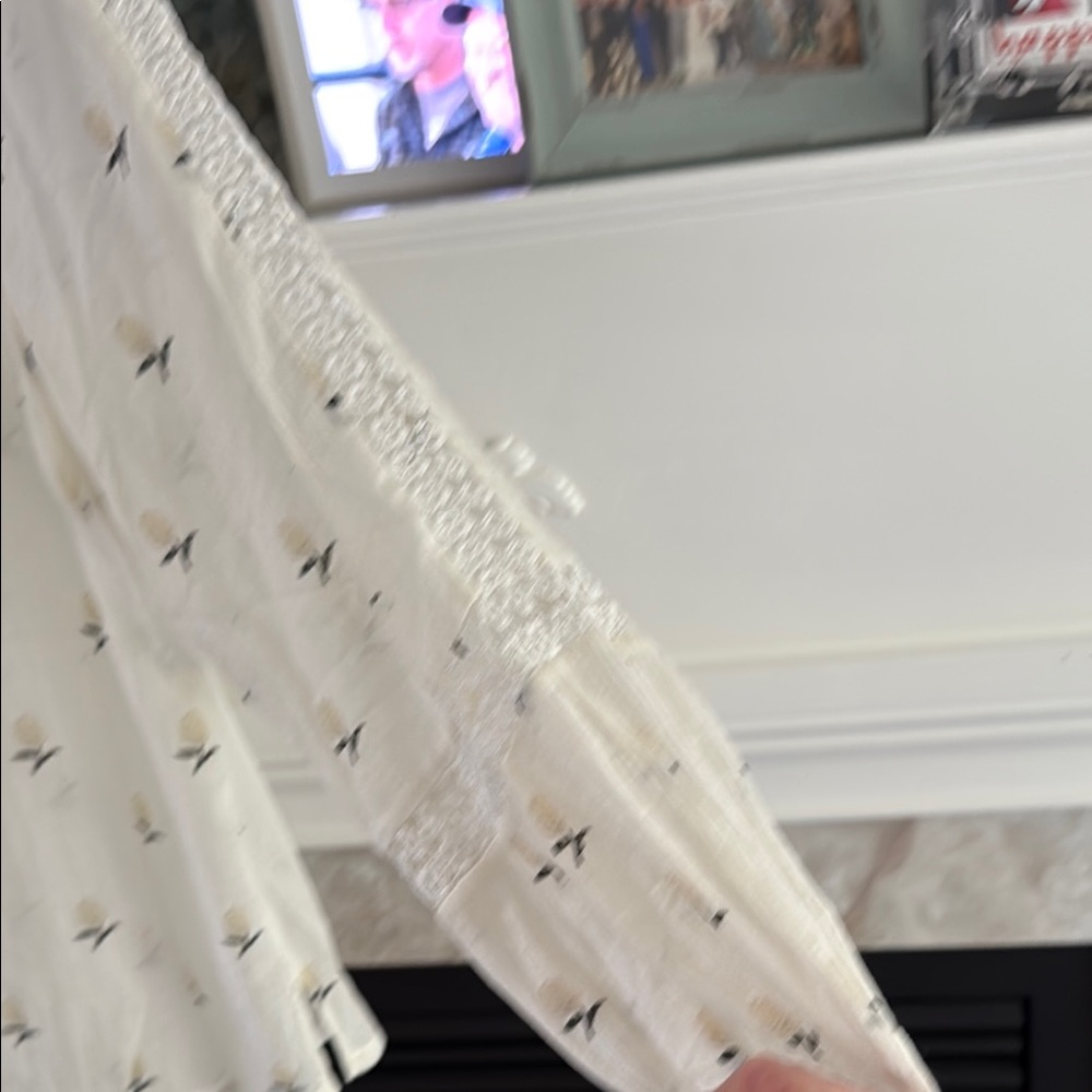 LOFT Rosebud Cream Relaxed Embellished Blouse - Picture 3 of 5